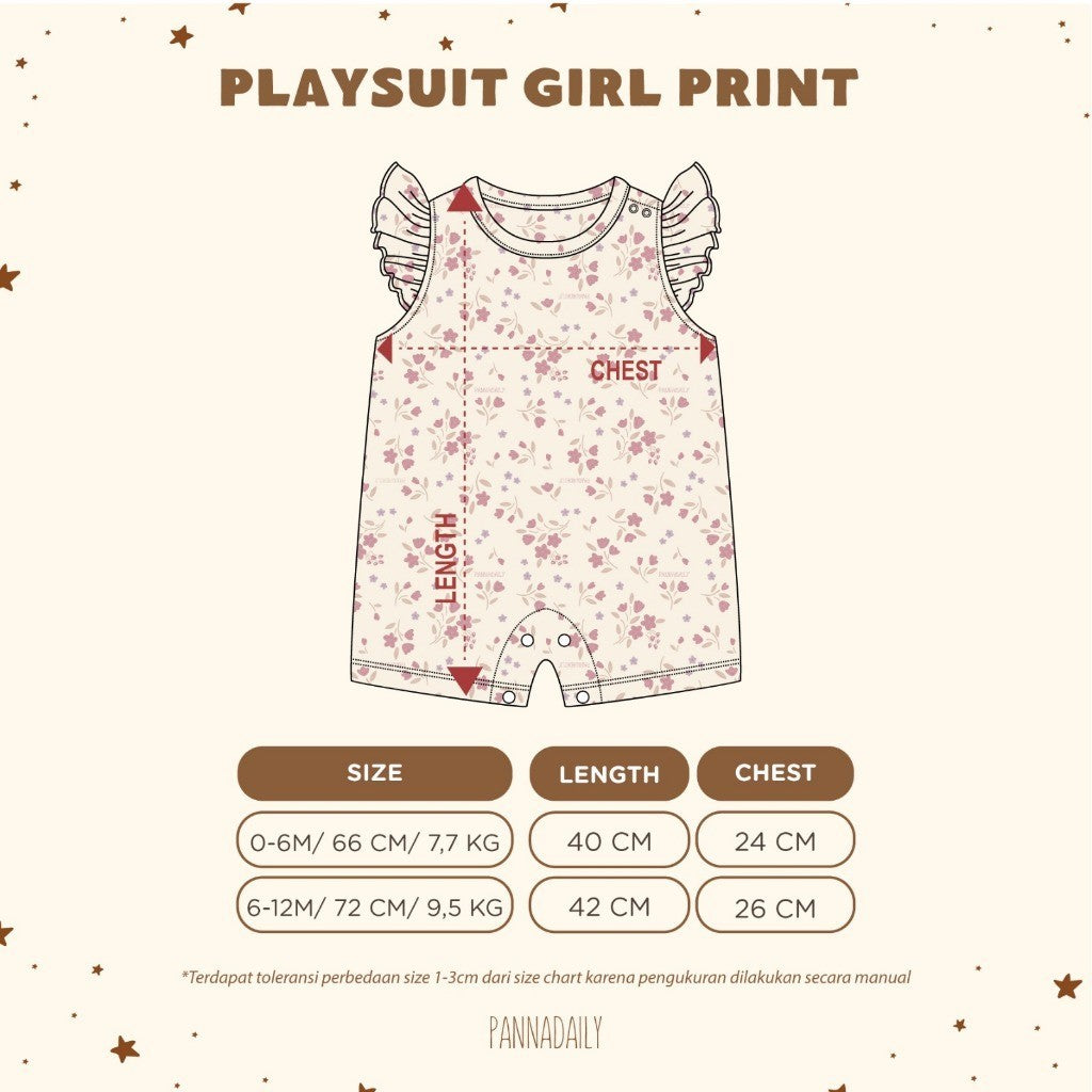 BOHOPANNA - PANNADAILY - PLAYSUIT GIRL PRINT - Jumper Bayi