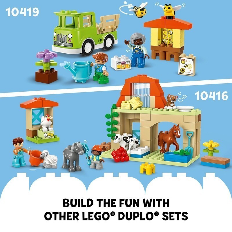 LEGO DUPLO Town 10419 Caring for Bees & Beehives Toy (22 Pieces) Building Blocks for Kids (2 Tahun+)