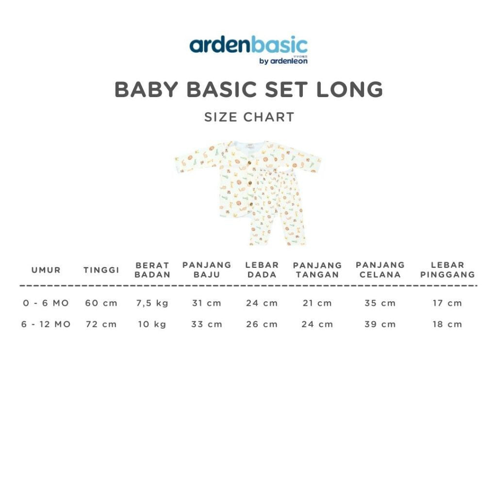 ARDENLEON ArdenBasic Baby Basic Set Long Setelan Panjang Bayi