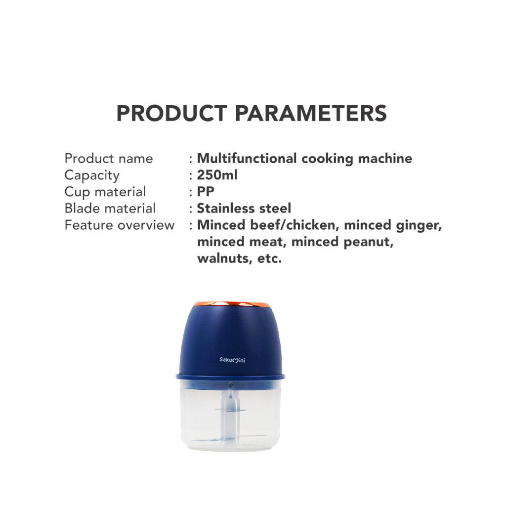 Sakumini Blender Multifungsi Chopper Grinder Pisau Stainless Steel Penggiling Penghalus Mpasi