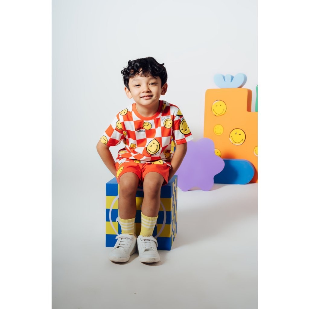 BOHOPANNNA - BOHOPANNA X SMILEY - BASIC SET - Setelan Baju Anak Laki-Laki