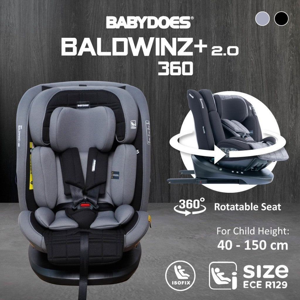 Babydoes Baldwinz + 2.0 Rotatable Carseat Bayi Dudukan Mobil Bayi 360