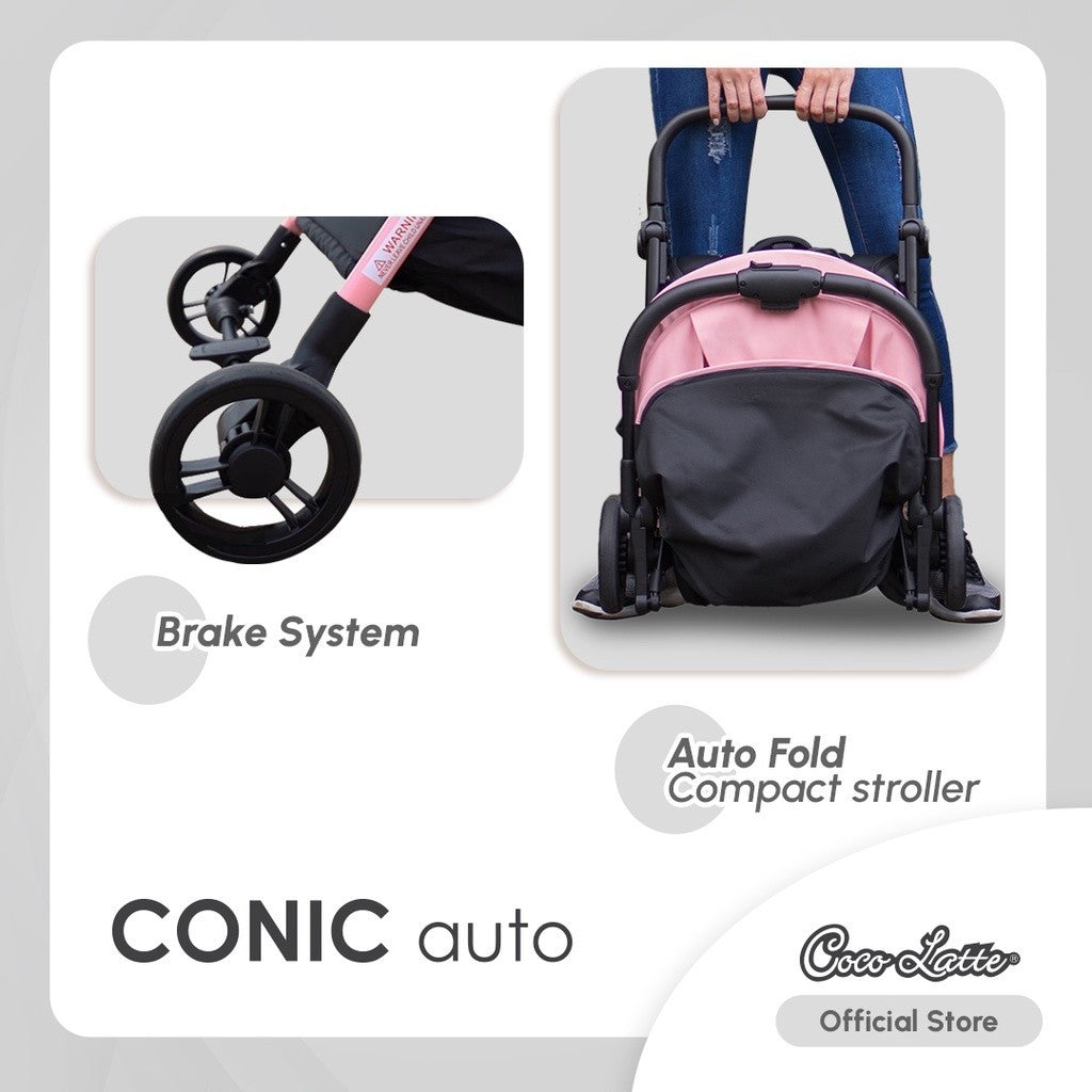COCOLATTE Conic Auto Stroller 360° swivel front wheels 72655
