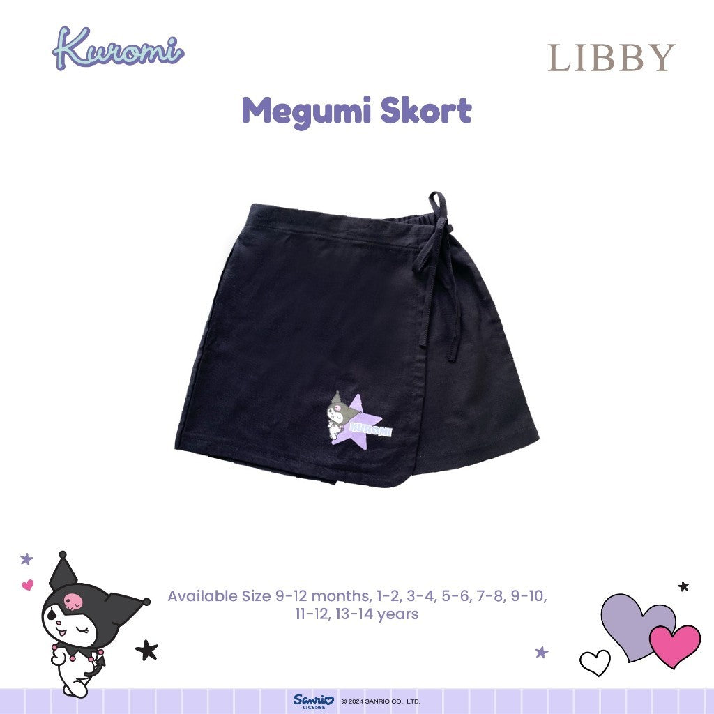 LIBBY Sanrio Megumi Skort Anak Perempuan Kuromi Cinnamoroll 9 Bulan - 4 Tahun (1 PCS) Rok Celana