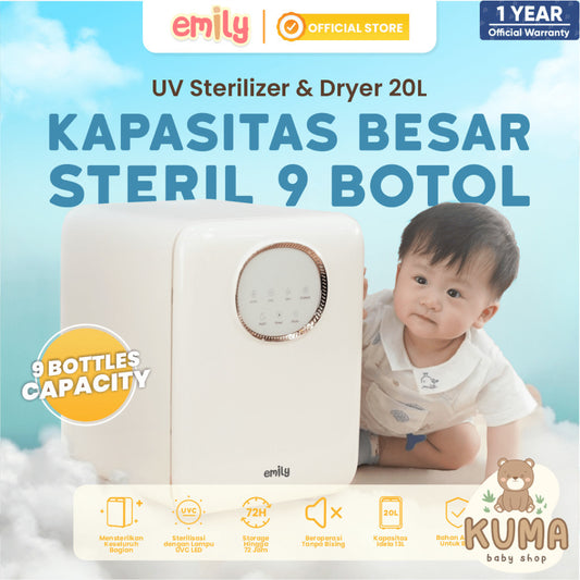 EMILY UV Sterillizer & Dryer 20L | 150 Watt | Pengering & Steril Botol Susu Bayi