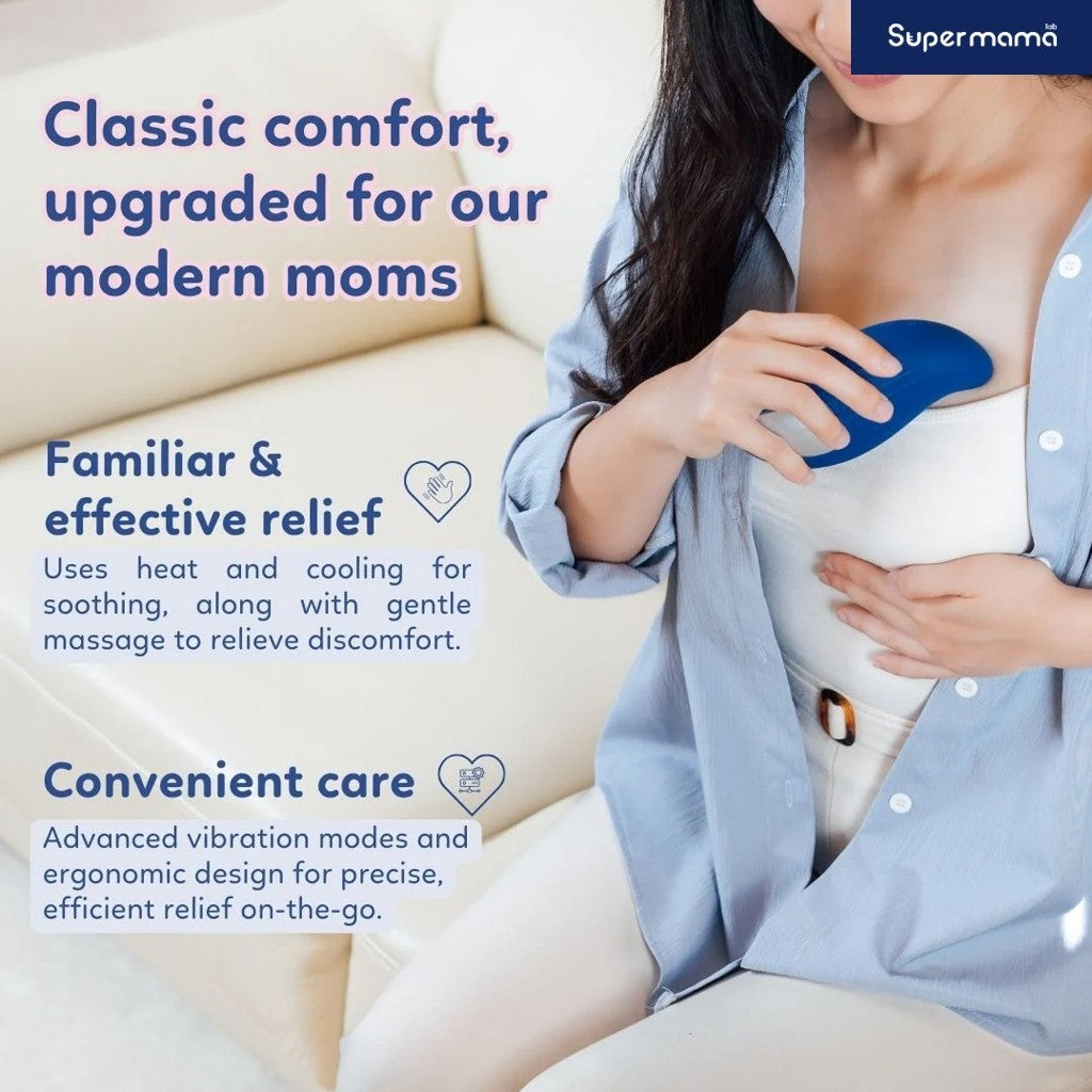Supermama Lab Flow Lactation Massager | Alat Pijat Laktasi ASI dengan Mode Penghangat dan Pendingin | Breast Relaxant Atasi Sumbatan ASI & Redakan Nyeri Payudara | Pijat Panas/Dingin |