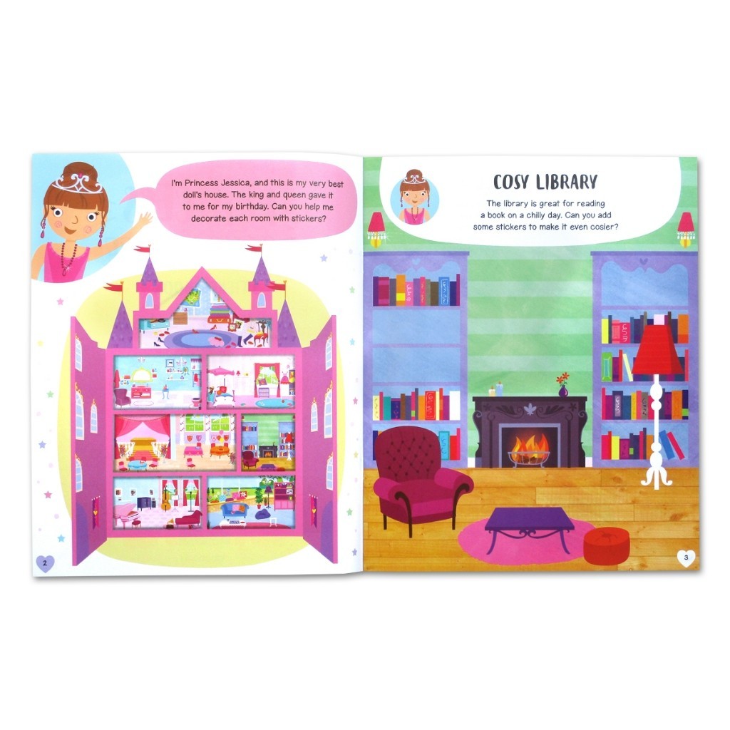 Mermaid/Ballerina/Fairy/Princess Doll's House Sticker Book (Decorate The Palace With Over 100 Stickers!) [Igloo Books]