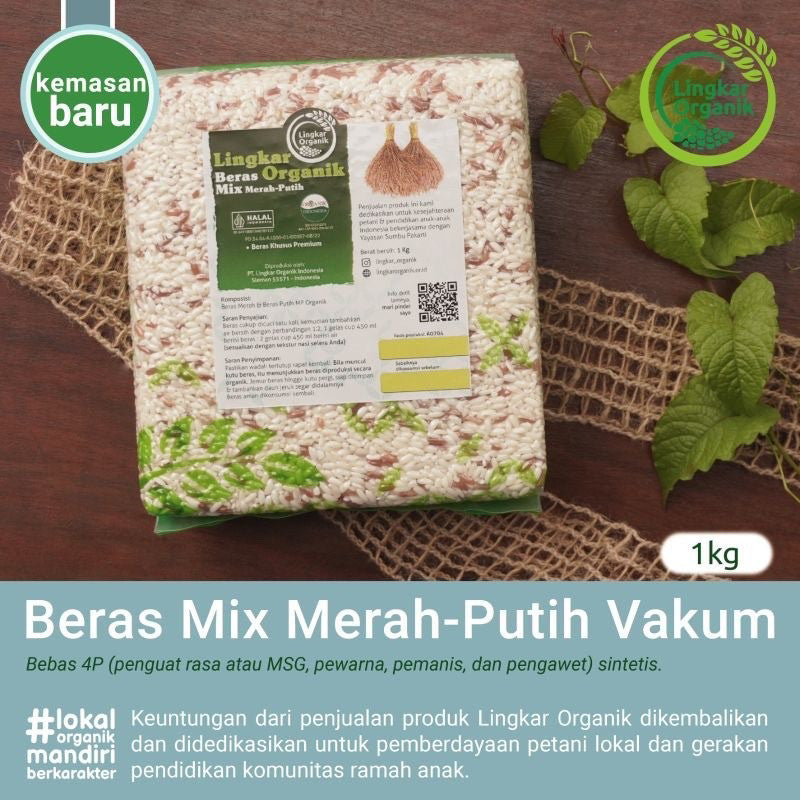 BERAS ORGANIK - 1KG | Lingkar Organik - Organic Rice MPASI | Beras Merah Hitam Cokelat