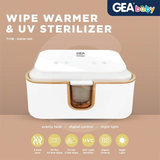 GEA BABY Wet Warmer & UV Sterilizer GWW-100 Penghangat Tissue Basah Mini Sterilizer Box