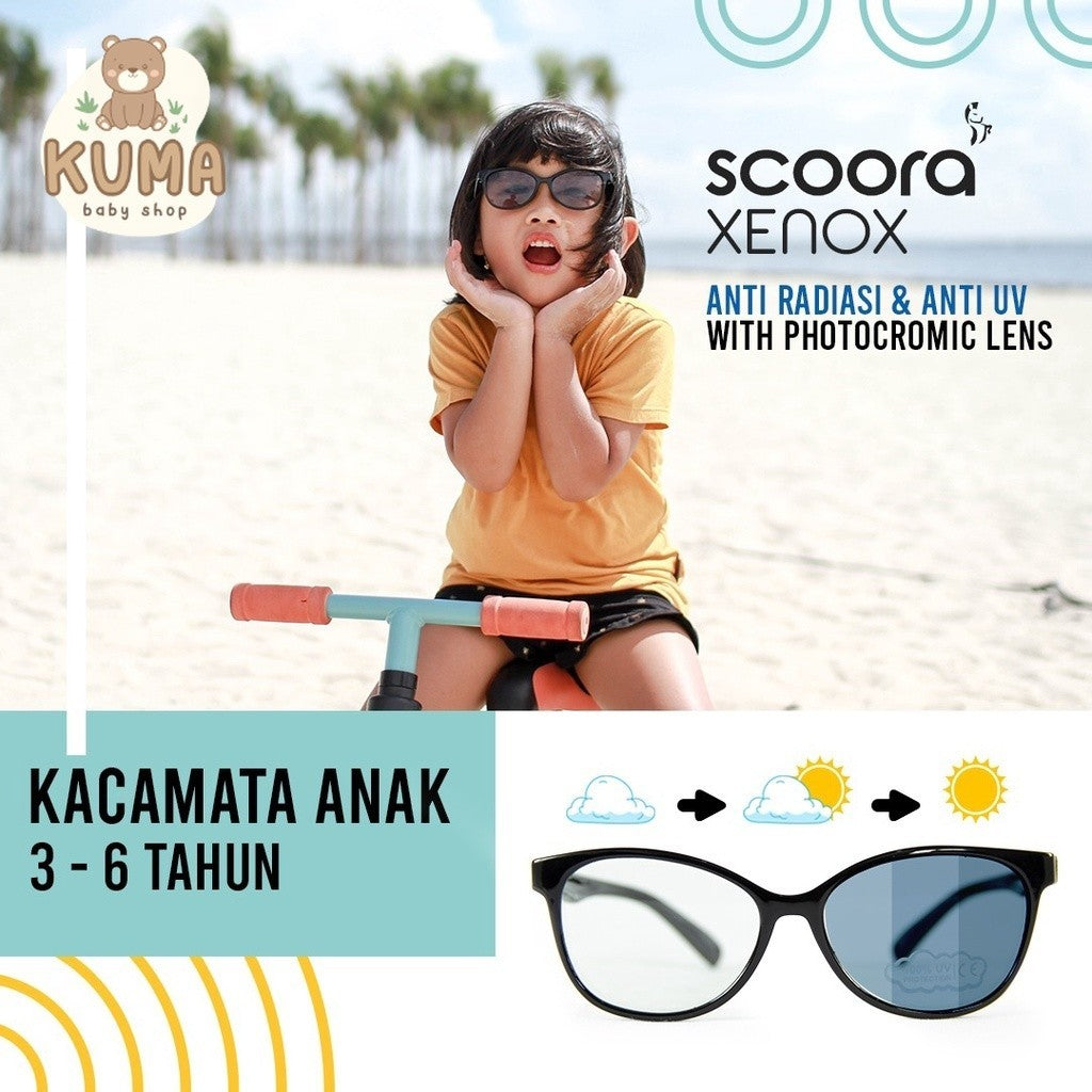 SCOORA Xenox Kacamata Anak (3 - 6thn) Anti Radiasi & Anti UV - Variasi Warna