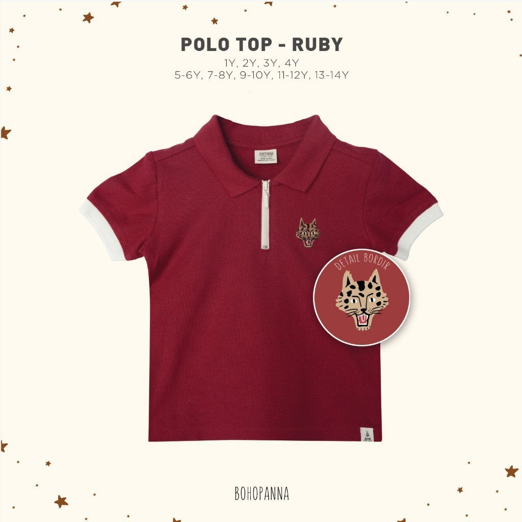 BOHOPANNA - POLO TOP - Atasan Anak Laki-Laki - Polo Boy - Kaos Polo