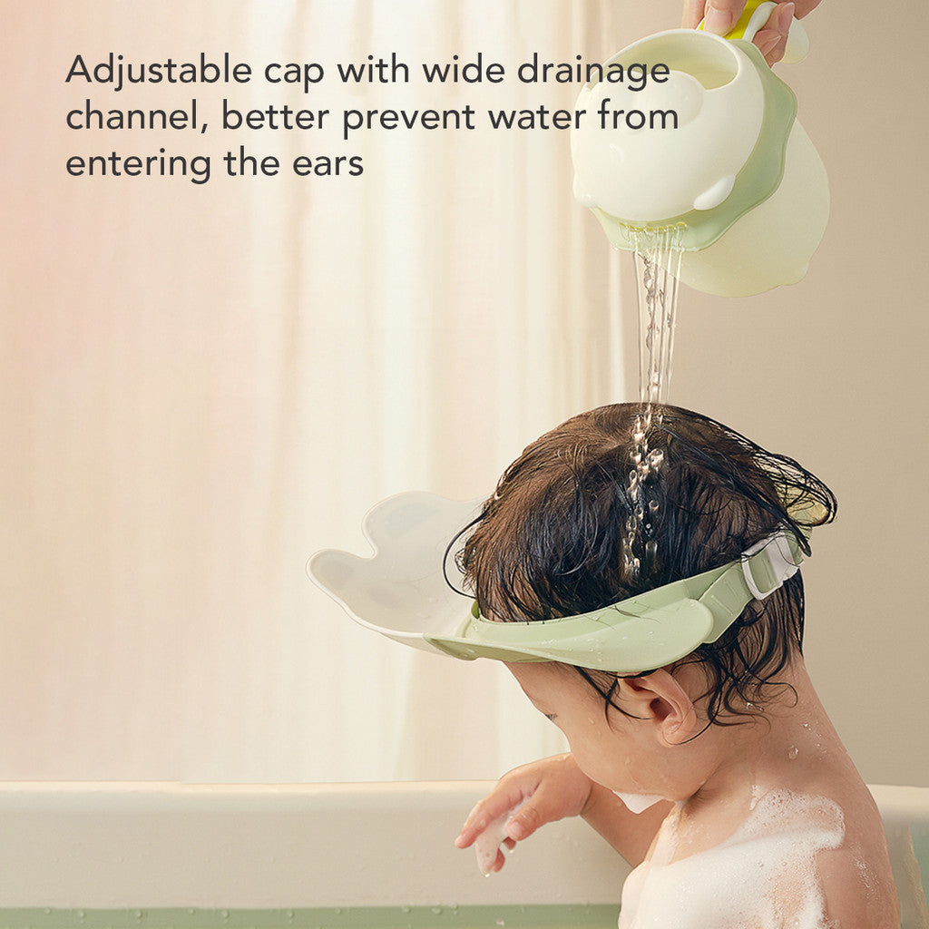 Sakumini Shower Cap Topi Keramas Anak Bayi Pelindung Mata Saat Mandi Anti Slip Motif Panda