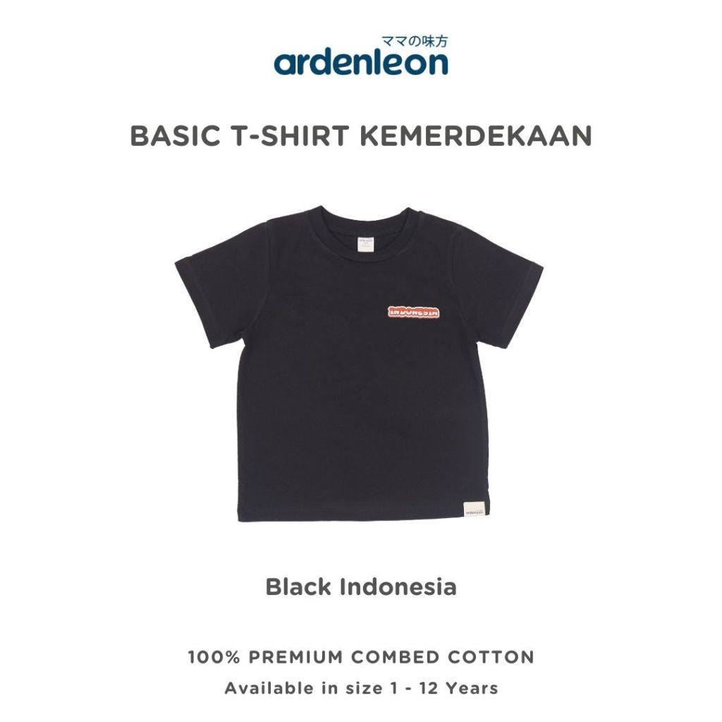 ARDENLEON Atasan Kaos Anak Basic T-Shirt Kemerdekaan 17 Agustus Indonesia