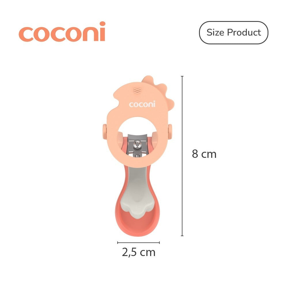 Coconi SafeLight Nail Clipper - Gunting Kuku Bayi dengan Lampu LED dan Kaca Pembesar