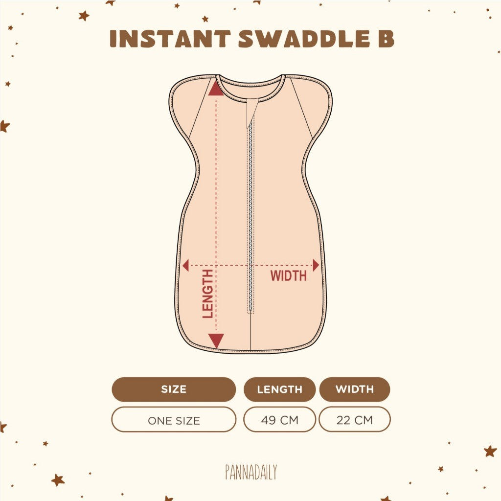 BOHOPANNA - PANNADAILY - PANNA DAILY - BABY & BAYI - INSTANT SWADDLE- Selimut Bayi - Bedong Bayi