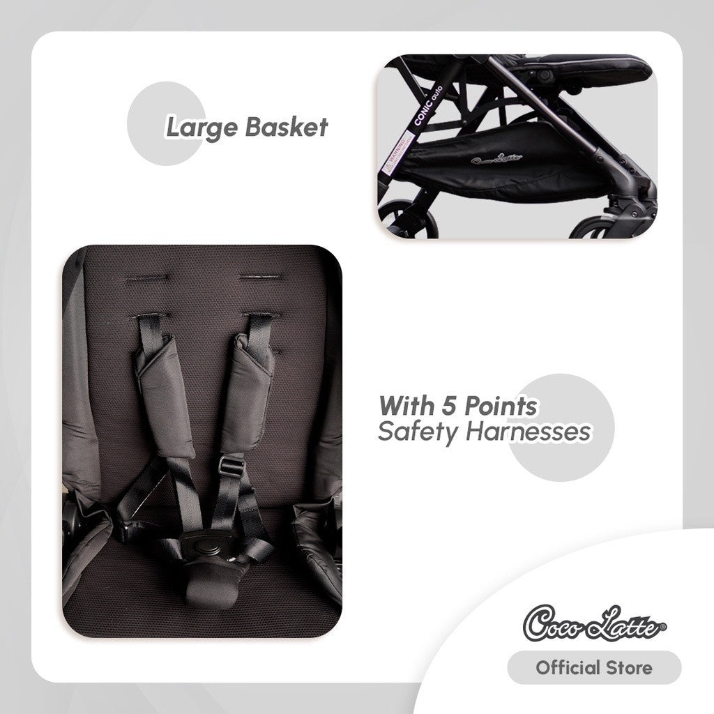 COCOLATTE Conic Auto Stroller 360° swivel front wheels 72655