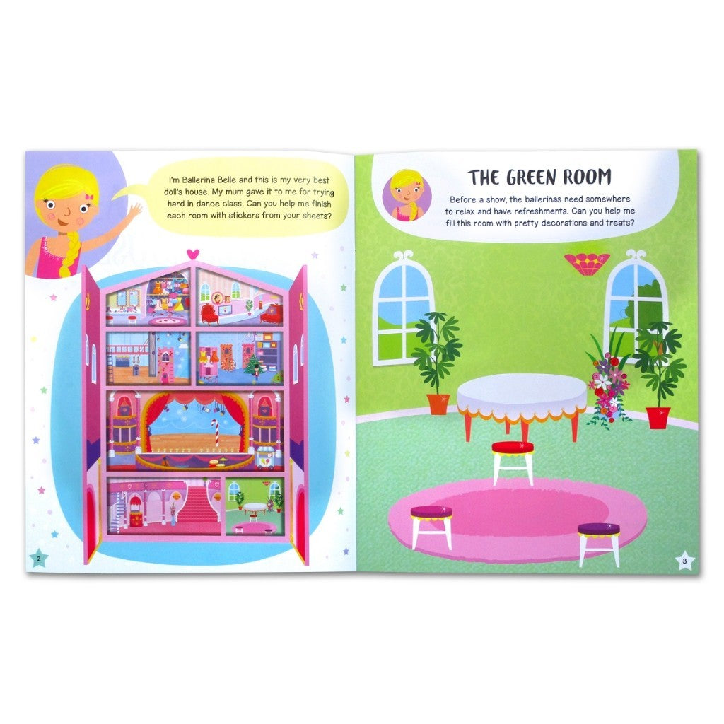Mermaid/Ballerina/Fairy/Princess Doll's House Sticker Book (Decorate The Palace With Over 100 Stickers!) [Igloo Books]