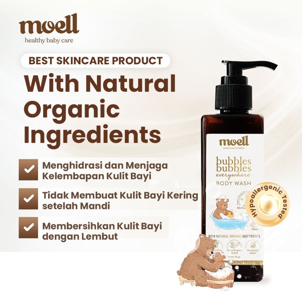 Moell Exclusive Pack 4 in 1 + Boneka & Buku Cerita Limited Edition - Natural Organic