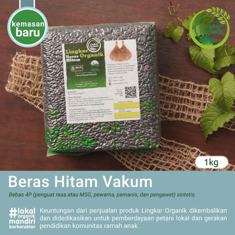 BERAS ORGANIK - 1KG | Lingkar Organik - Organic Rice MPASI | Beras Merah Hitam Cokelat