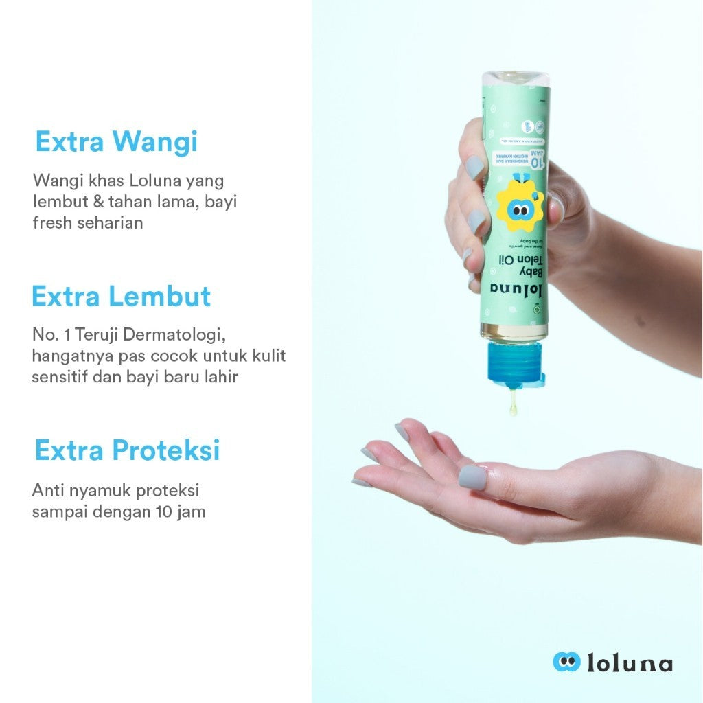 Loluna Baby Minyak Telon Extra - Minyak Anti Nyamuk 10 Jam / Penghangat Tubuh Bayi / Wangi dan Hangat Tahan Lama/ My Baby Minyak Telon Plus