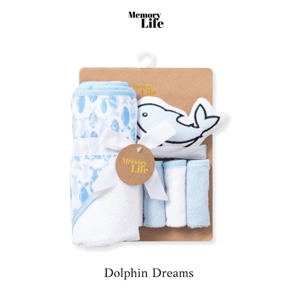 MemoryLife Little Dove Baby Bath Towel Set | Hampers Handuk Bayi, Hampers New Born, Kado lahiran Bayi, Baby Gift Set.