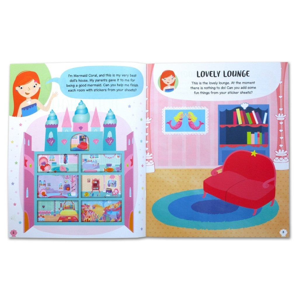 Mermaid/Ballerina/Fairy/Princess Doll's House Sticker Book (Decorate The Palace With Over 100 Stickers!) [Igloo Books]