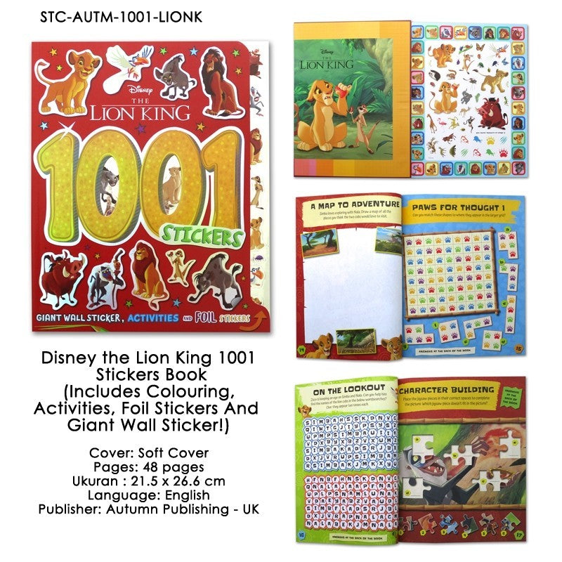 Disney  1001 Stickers Book Buku sticker activity [Autumn]