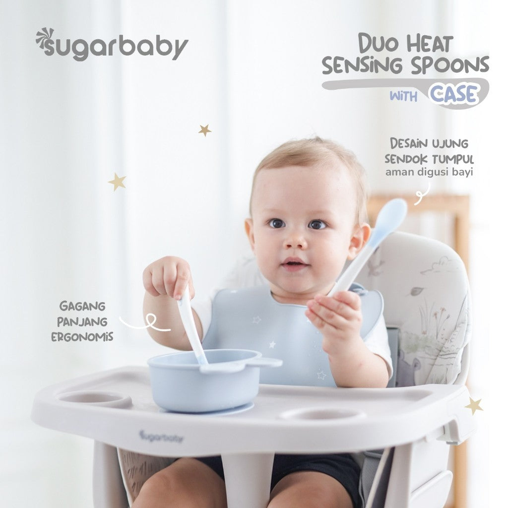 Sugarbaby Duo Heat Sensing Spoon BPA Free/Training Spoon/Peralatan Makan Bayi/Sendok Makan Bayi