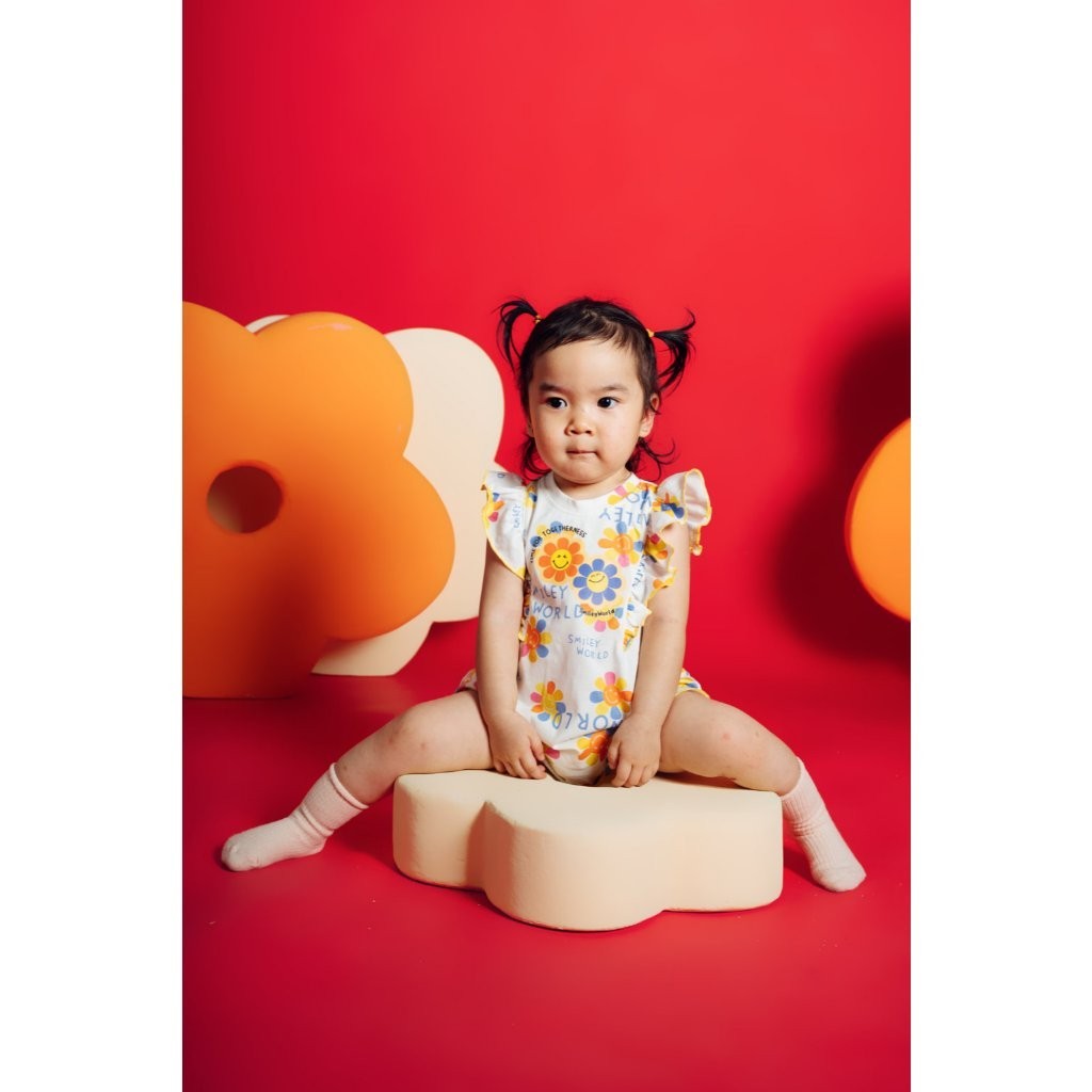 BOHOPANNA - BOHOPANNA X SMILEY - ELORA RUFFLE BODYSUIT - Jumper Bayi Perempuan