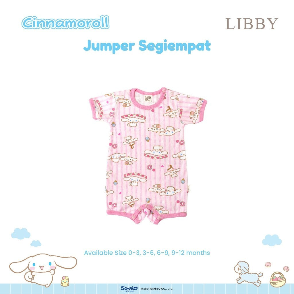 LIBBY Sanrio Premium Baju Tidur Bayi Sleepsuit Bodysuit Romper Bayi Perempuan Kuromi Cinnamoroll Hello Kitty (1 PCS/PACK)