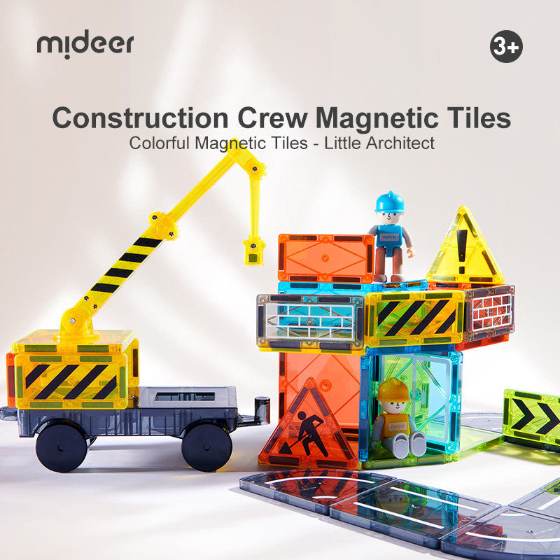Mideer Colorful Magnetic Tiles - Little Architect Mainan Edukasi Anak MD4289