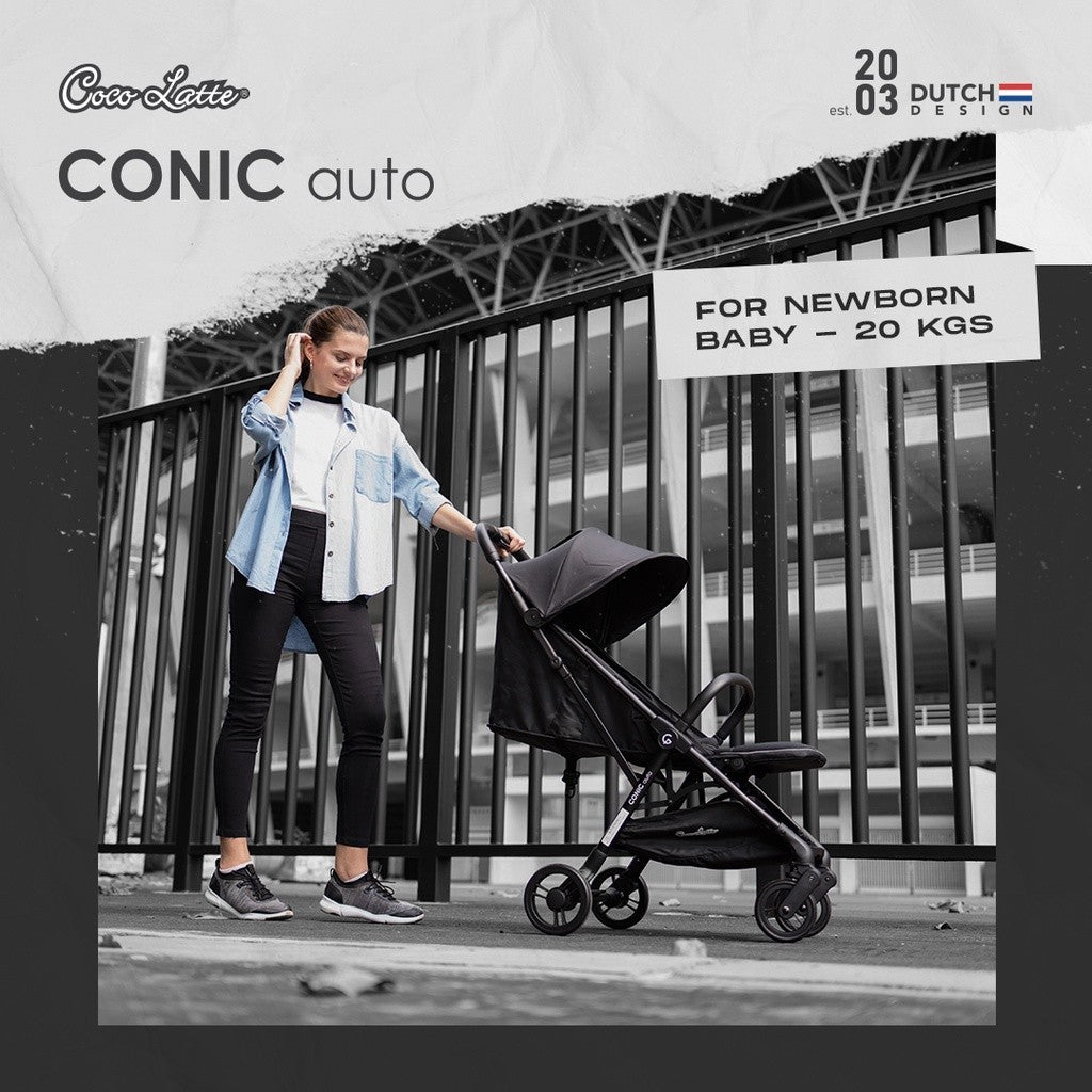 COCOLATTE Conic Auto Stroller 360° swivel front wheels 72655