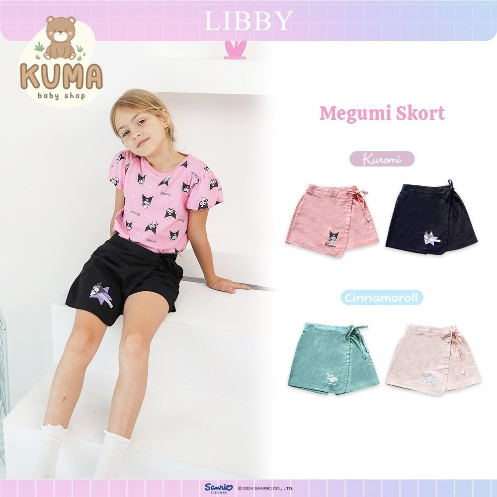 LIBBY Sanrio Megumi Skort Anak Perempuan Kuromi Cinnamoroll 9 Bulan - 4 Tahun (1 PCS) Rok Celana