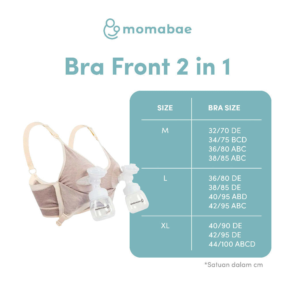 MOMABAE - Front 2 in 1 Bra Menyusui | Pumping Bra & Nursing Bra & Maternity Bra | Comfort Bra
