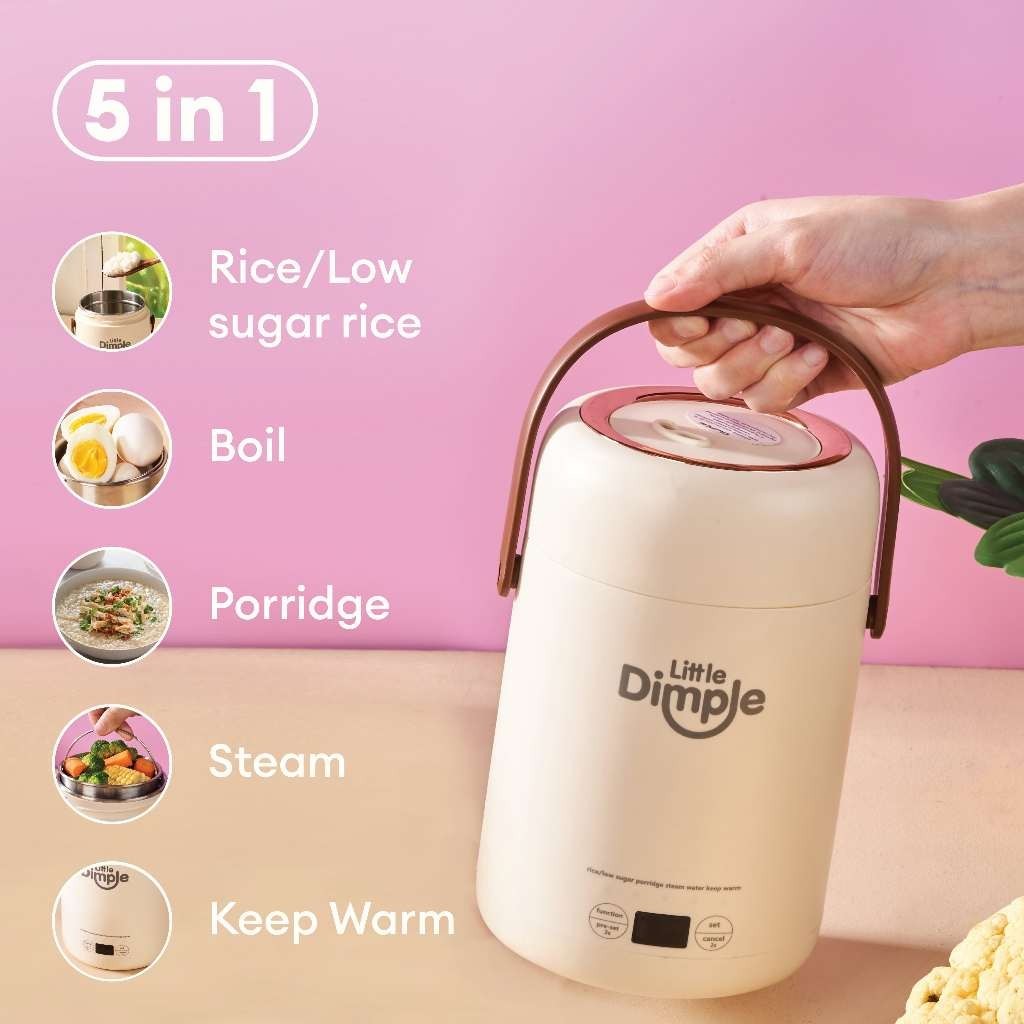 Little Dimple Mini Portable Cooker - Alat Masak Mpasi - Rice Cooker