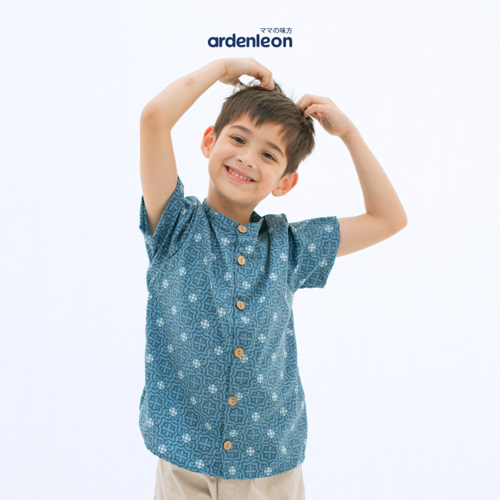 ARDENLEON Atasan Kemeja Anak Laki Laki Aslan Batik Shirt