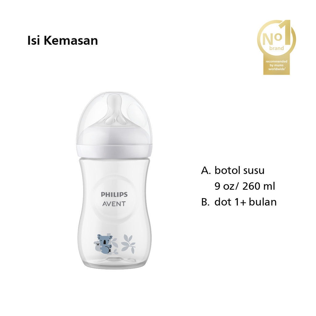 Philips Avent Bottle Natural 3.0 Deco (260ml) - Botol Susu Bayi SCY903/67