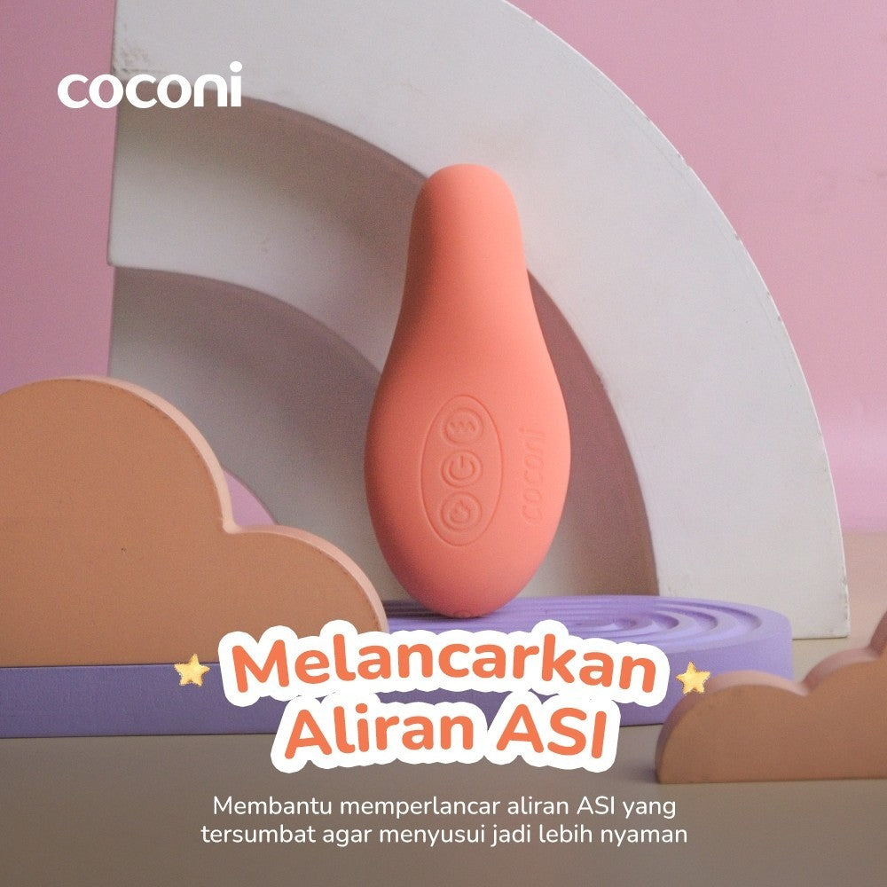 Coconi Warming Lactation Massager | Alat Pijat Laktasi ASI dengan Penghangat dan Getaran, Lancarkan ASI Tersumbat