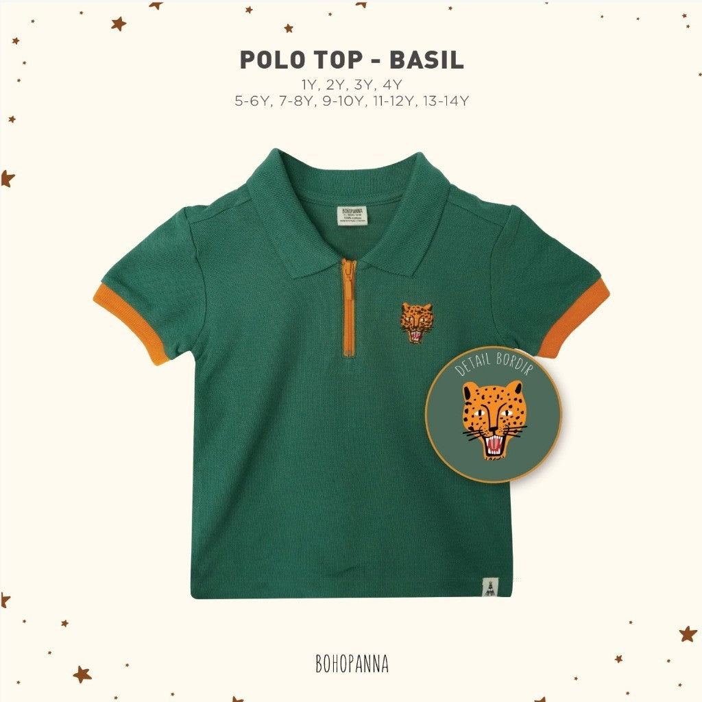 BOHOPANNA - POLO TOP - Atasan Anak Laki-Laki - Polo Boy - Kaos Polo