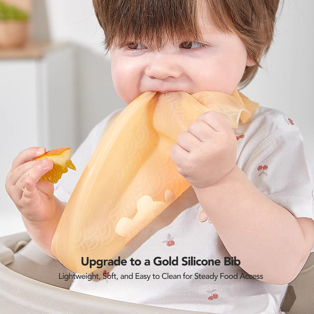 Sakumini Silicone Bib Baby Celemek Makan Bayi Anak Balita Mpasi