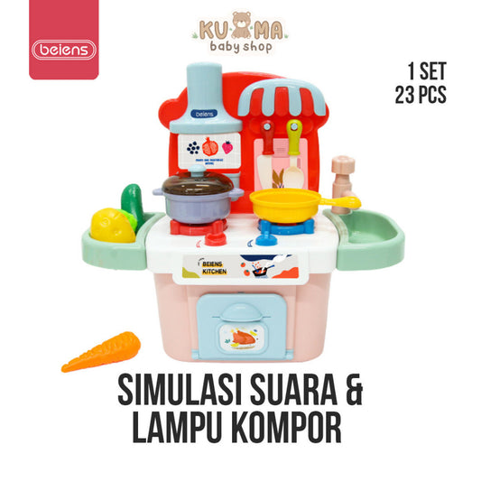 Beiens Cooking Mini Kitchen Set Toys Mainan Edukasi Masakan Anak