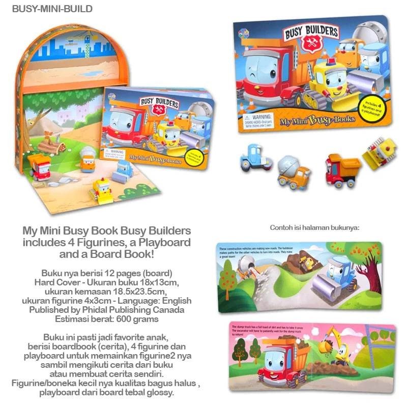 My Mini Busy Book includes 4 Figurines, a Playboard and a Board Book! [Phidal]