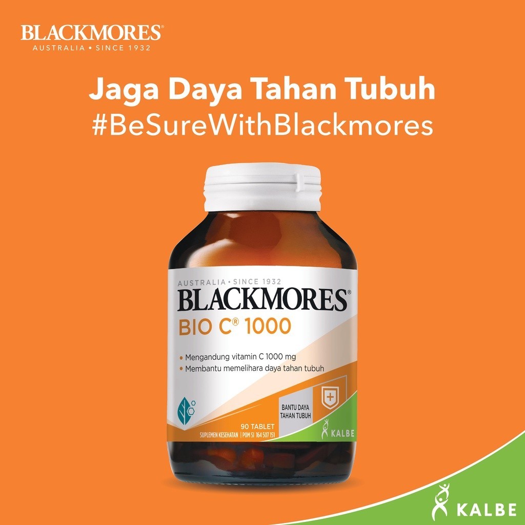 Blackmores Bio C 1000Mg BPOM Kalbe 90 Tab | Suplemen Vitamin C Kekebalan Tubuh Dan Antioksidan