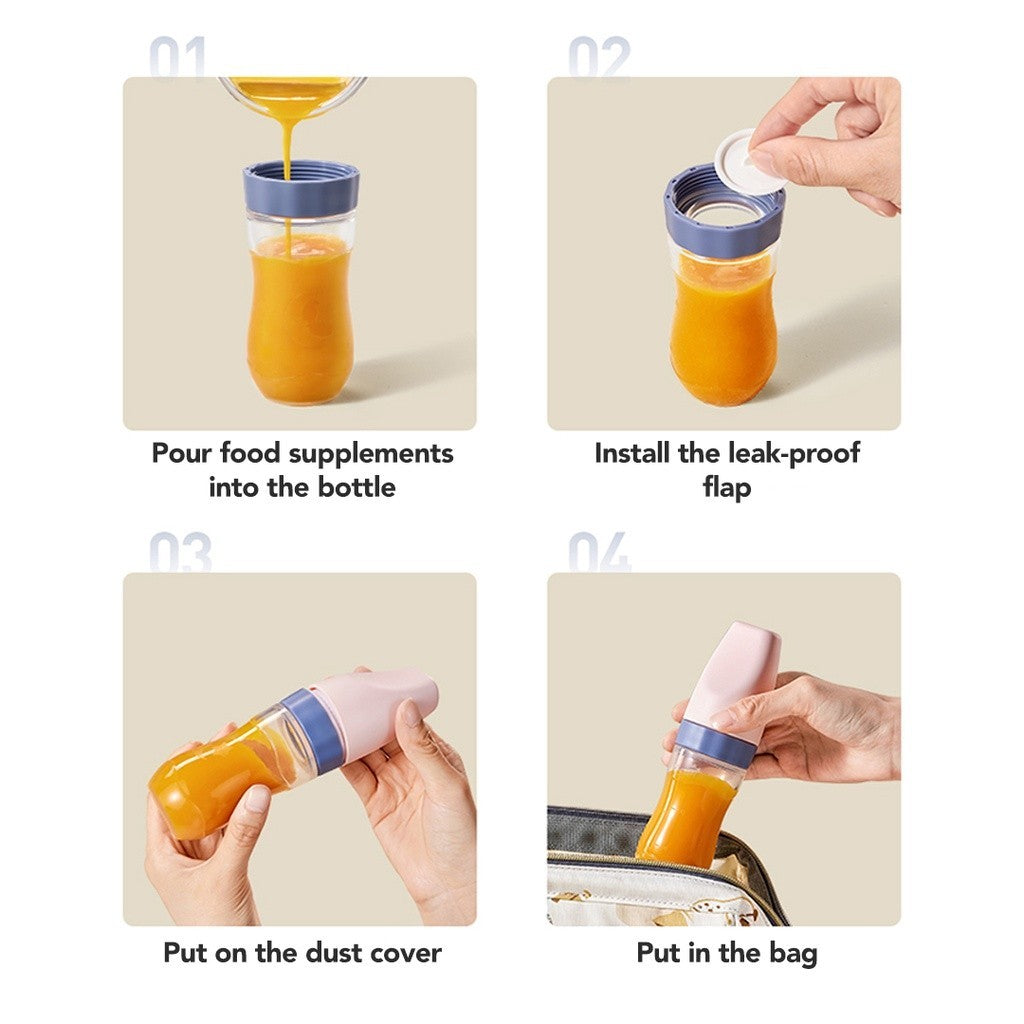 Sakumini Squeeze Spoon Feeder Silicone Botol Sendok Makan Mpasi Bayi