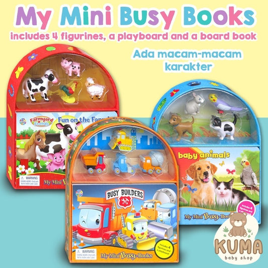 My Mini Busy Book includes 4 Figurines, a Playboard and a Board Book! [Phidal]