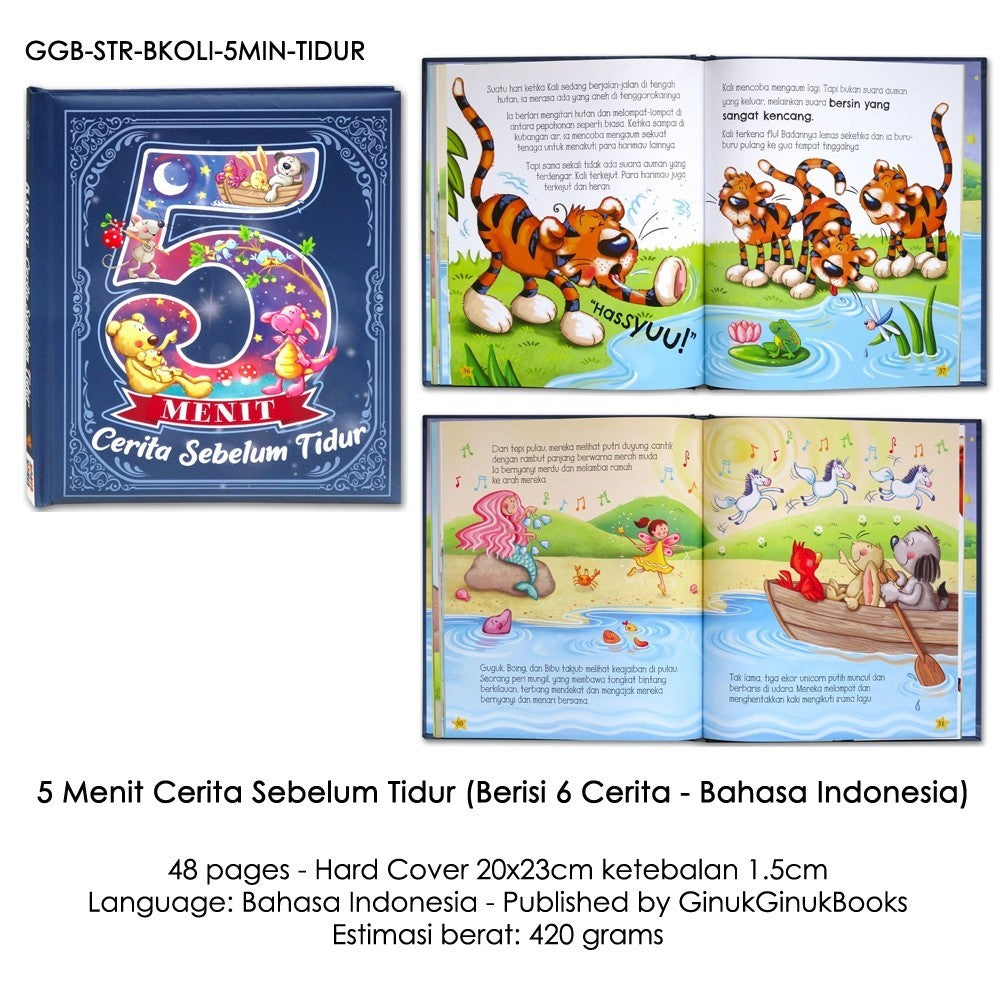 Kumpulan Cerita Moral Fabel & Cerita Sebelum Tidur (isi 6 cerita Bahasa Indonesia - Kumpulan Cerita 5 Menit)
