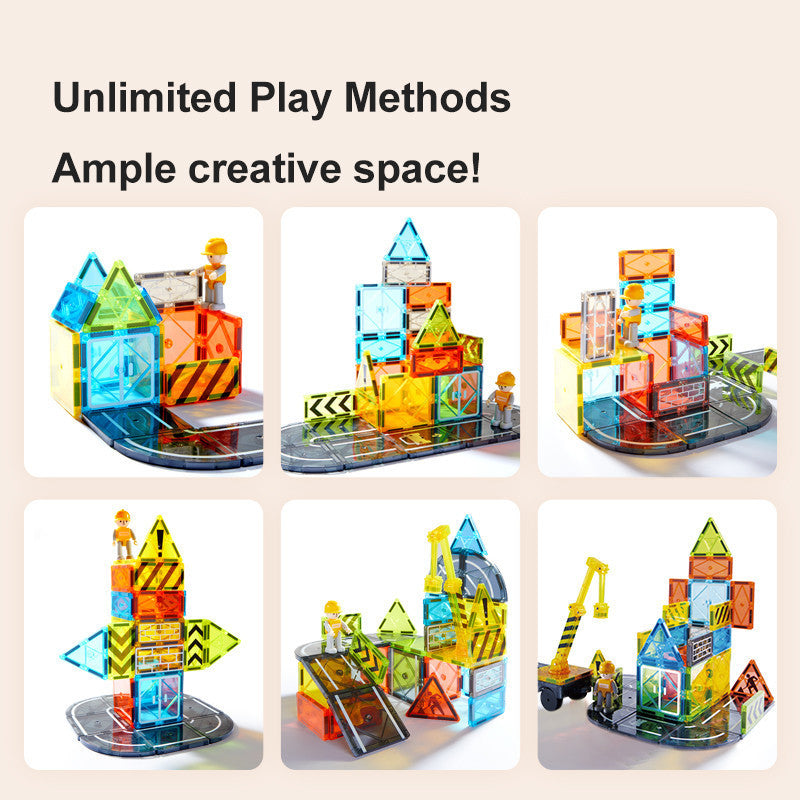 Mideer Colorful Magnetic Tiles - Little Architect Mainan Edukasi Anak MD4289