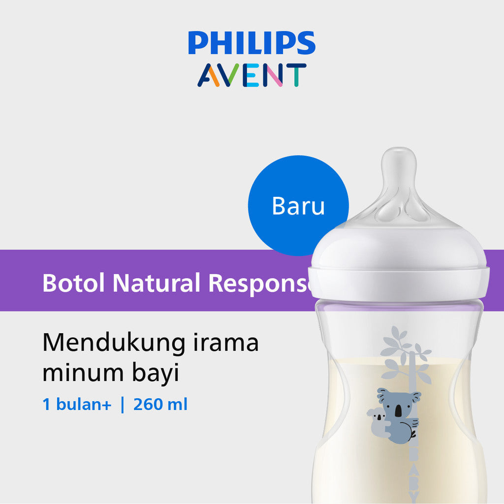 Philips Avent Bottle Natural 3.0 Deco (260ml) - Botol Susu Bayi SCY903/67