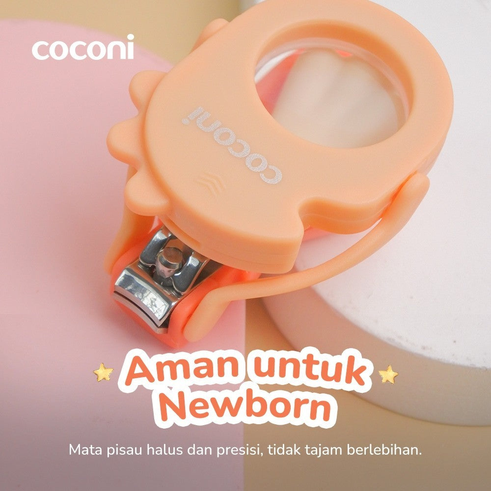 Coconi SafeLight Nail Clipper - Gunting Kuku Bayi dengan Lampu LED dan Kaca Pembesar