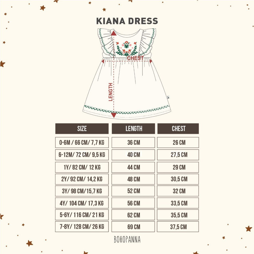 BOHOPANNA - KIANA DRESS - DRESS ANAK PEREMPUAN